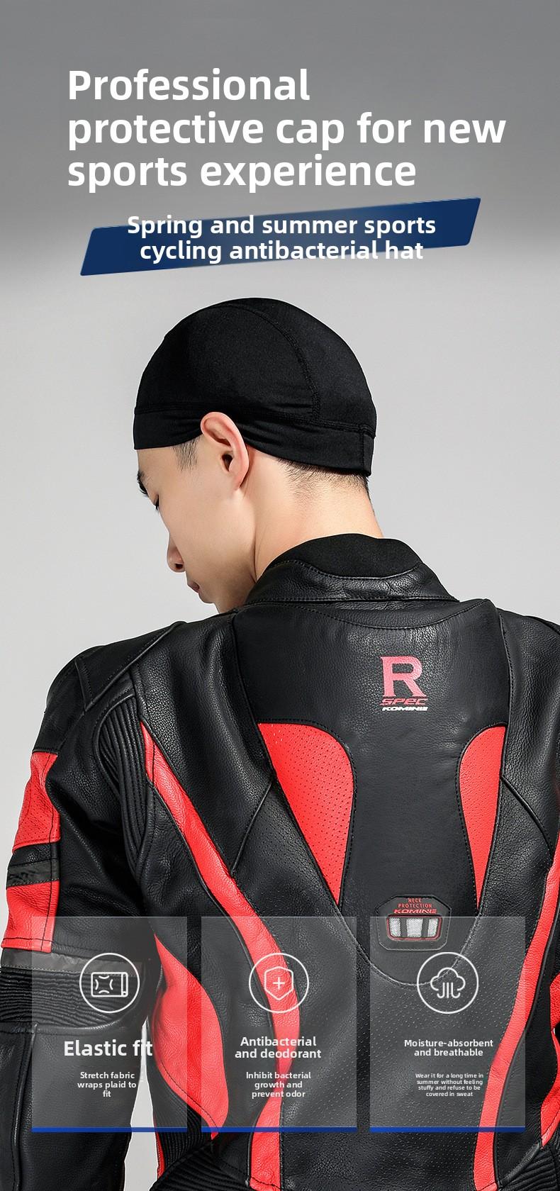 Sun Protection Cycling Cap for Summer, Ice Silk Sunscreen Quick-Dry Bicycle Helmet Liner, Thin Inner Cap