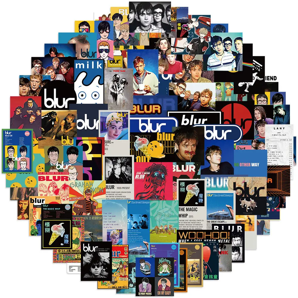 100 Sheets British Rock Band Graffiti Stickers Fashion Waterproof Personalized Decals