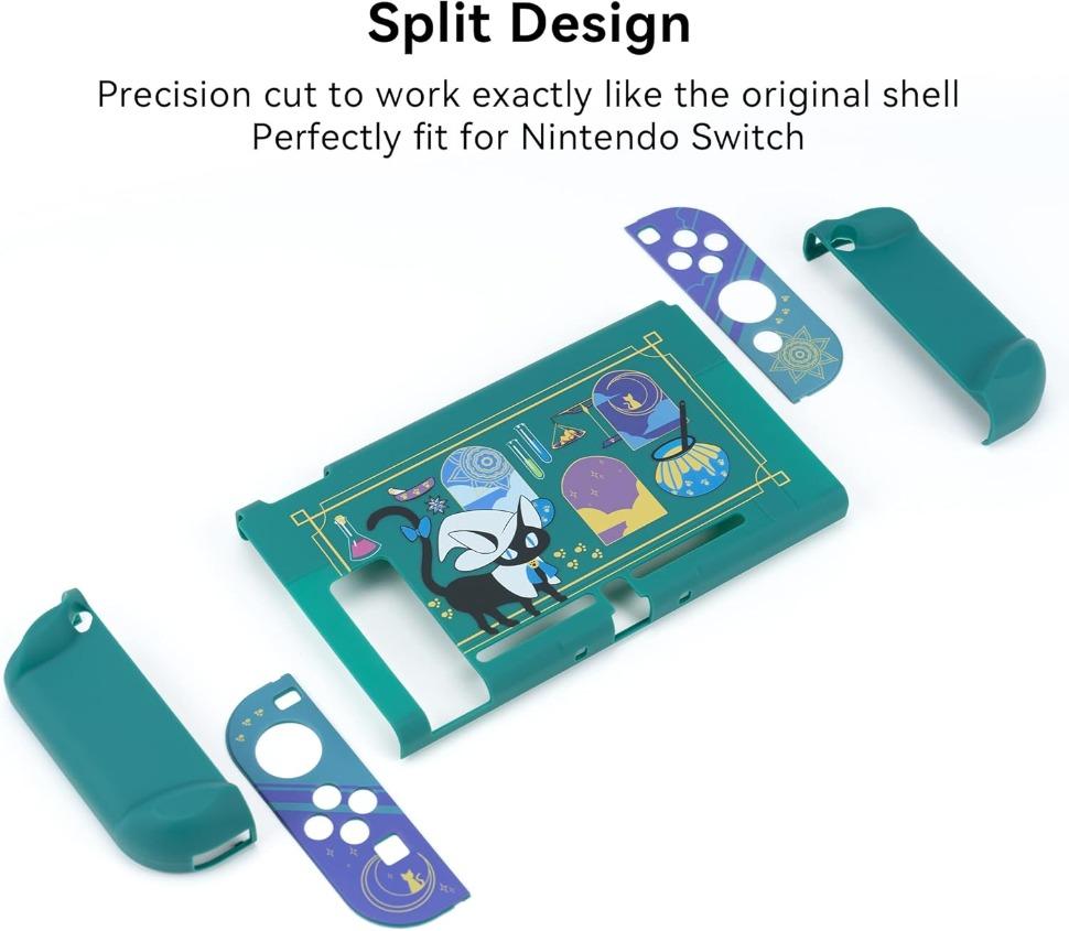 BY-P Protective Case Slim Cover Case Compatible with Switch - Shock-Absorption and Anti-Scratch Skin Case for Switch - Alchemy Cat (for Regular Switch)