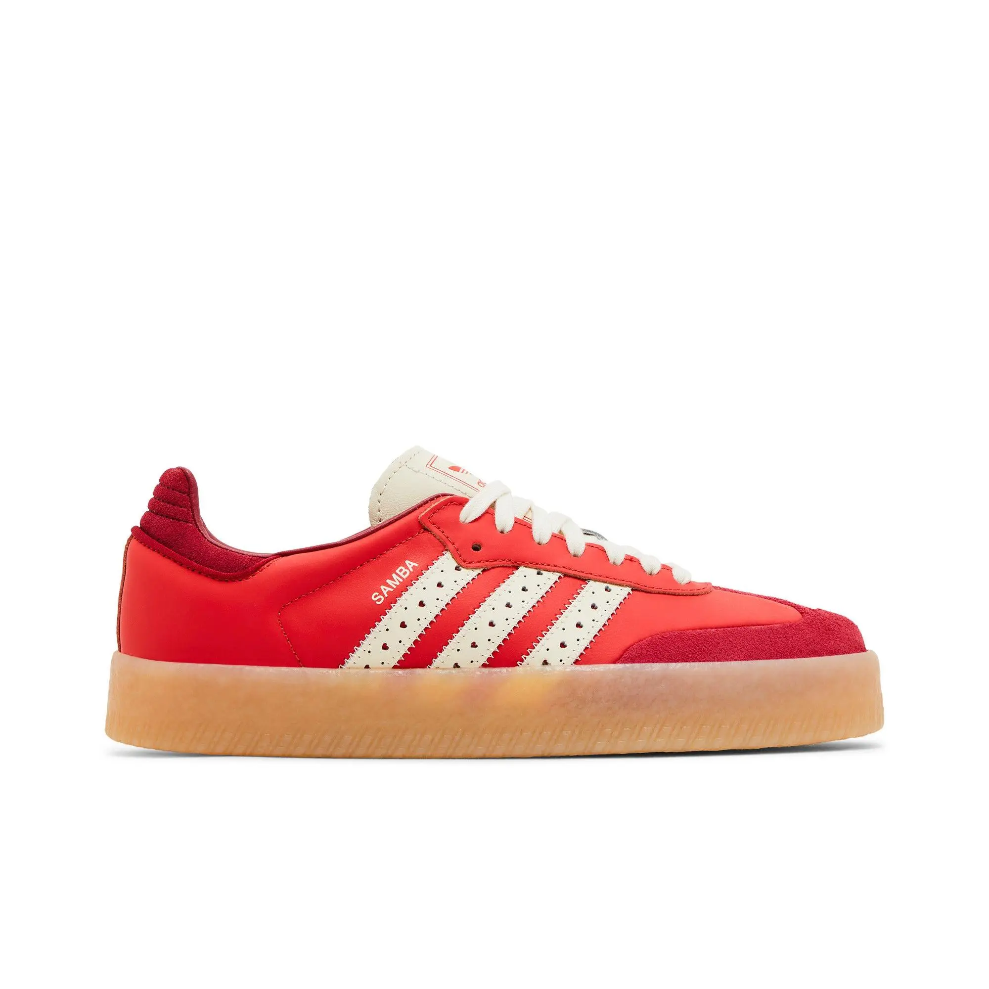 adidas Womens Sambae 'Valentine's Day 2025' (women's sizes) Bright Red/Cream White/Team Victory Red training shoes JH7287