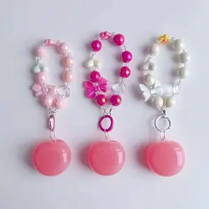 Mini Empty Plastic Lip Mask Jars With Bracelet Pendant 5g Lip Balm Cans Cream Lip Balm Container Lipstick Makeup Container