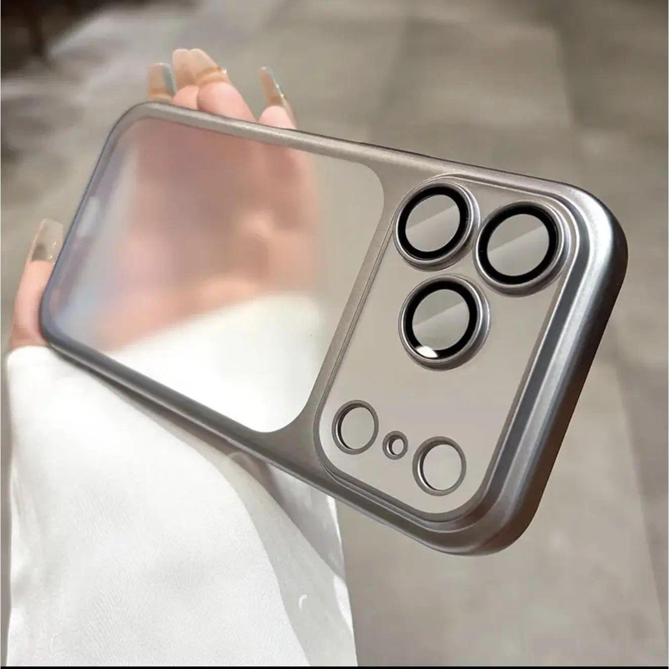 frosted electroplated PC ultra-thin shockproof  16 lens protector case For iPhone 11-17 Pro Max phone case,