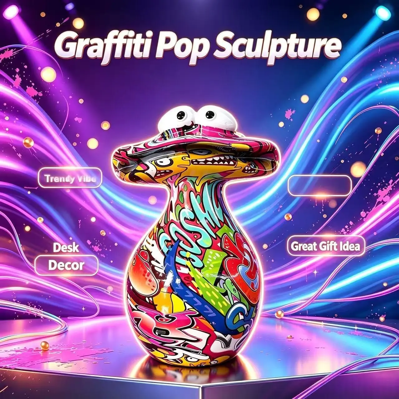 1pc Large Mouth Frog Resin Ornament, Decorative Statues, Decorative Ornaments, Multi-Purpose Decor for Bookshelf, Living Room, Office, Garden, Christmas, Spring Home Decoration