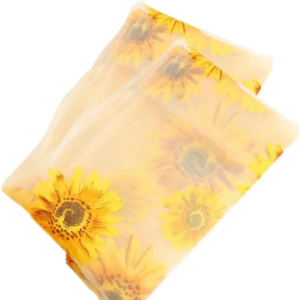 Curtains Drapes Sheer Transparent Tulle Door Window Floral Drape Panel,2PCS