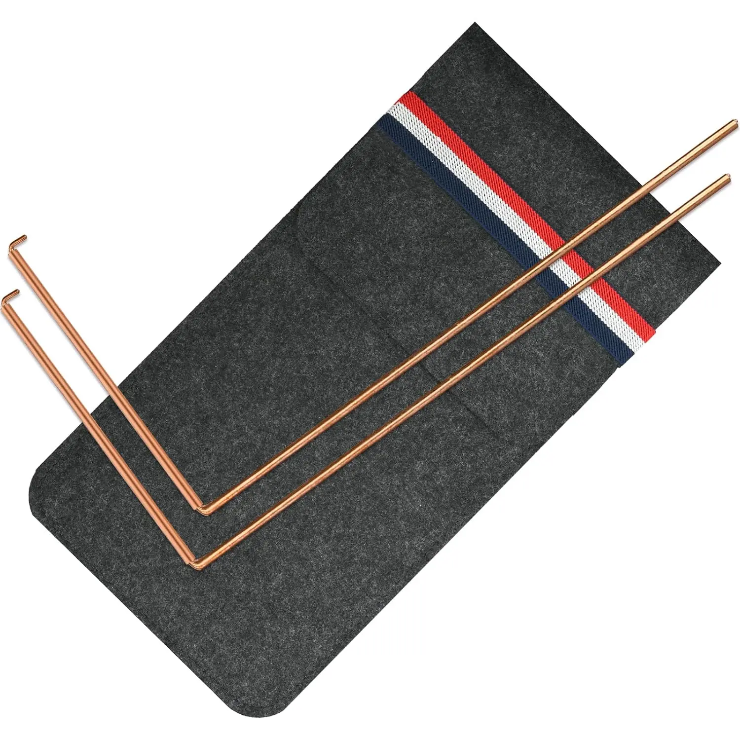 99.9% Copper Dowsing Rods - 2-Pack Divining Rods with Bag - Copper Bars Ghost Hunting Equipment & Witchcraft Divination Tools, Detect Gold, Water, Spirits, Basic Set