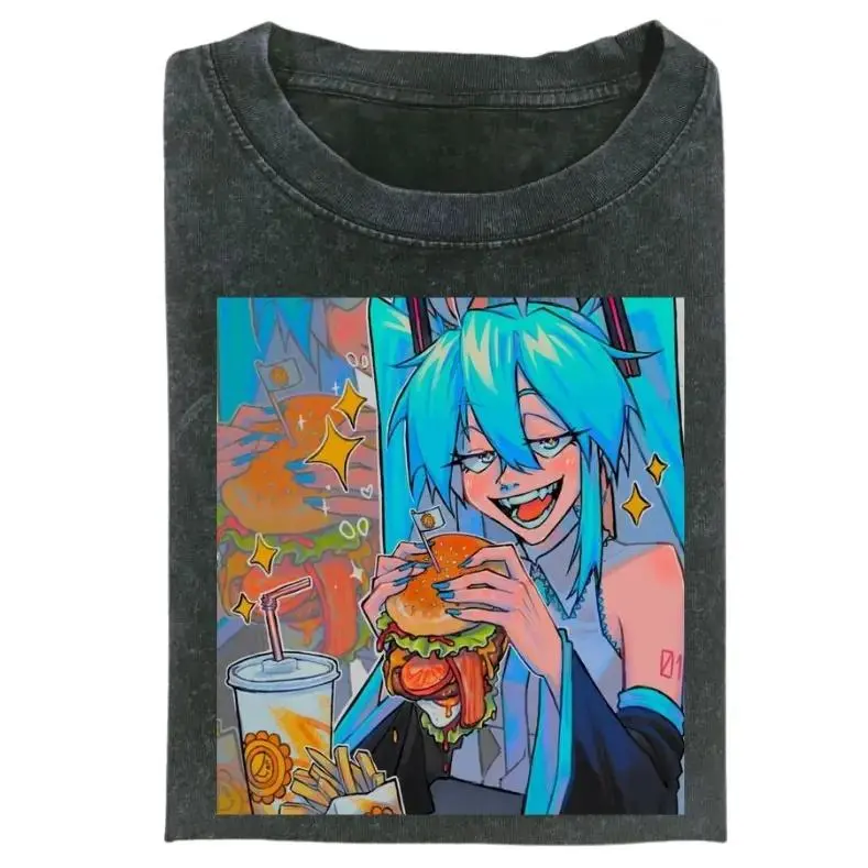 Drunk Miku T-Shirt, Vocaloid Meme Shirt, Hatsune Miku Chaos Tee, Anime Party Aesthetic