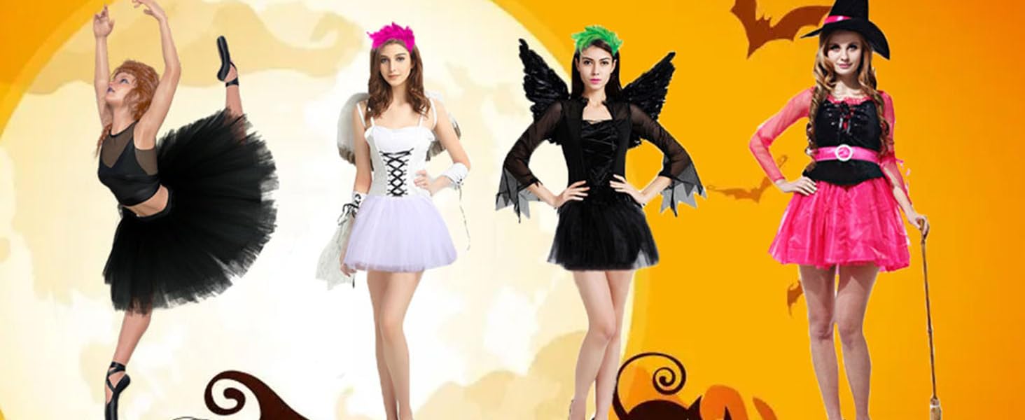 Tutus for Women 5 Layered Tutus Girl Teens Short Skirt Colorful Running Skirts Rave Costume Tutu Dance Skirt