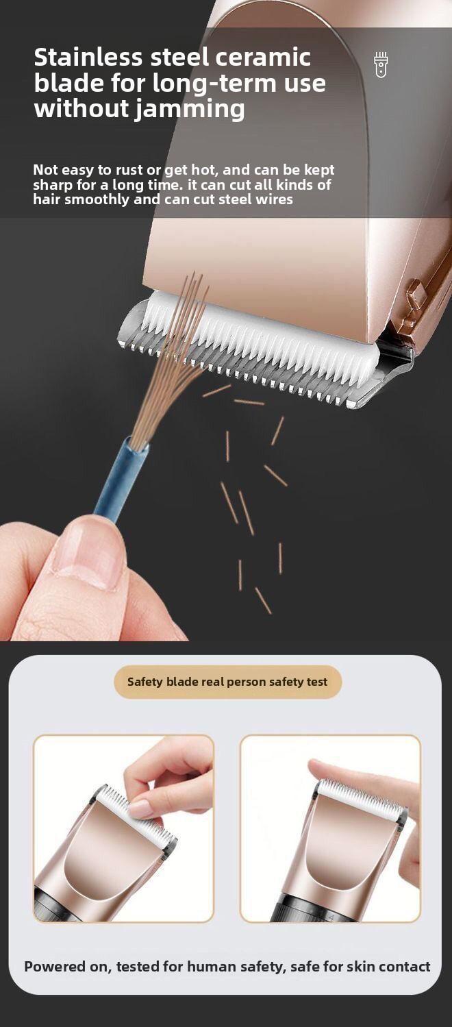 Household hair clipper, electric hair trimmer, hair cutter, hair shaving device, adult self-haircut tool, children's silent clipper