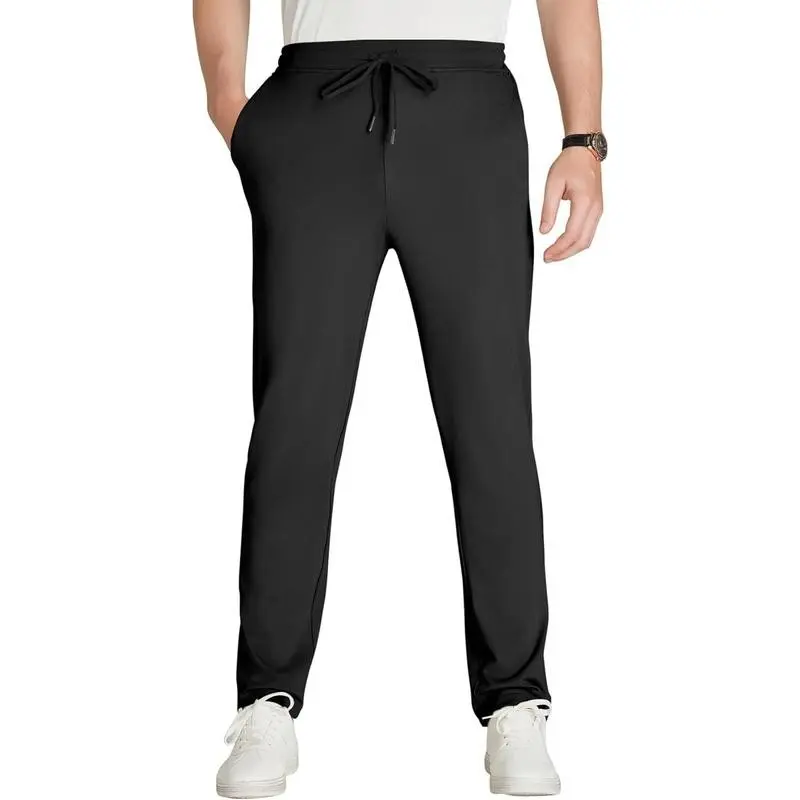 Mens Joggers Sweatpants Extra Long Zipper Pockets Athletic Gym Track Pants Sports Jogging Wear