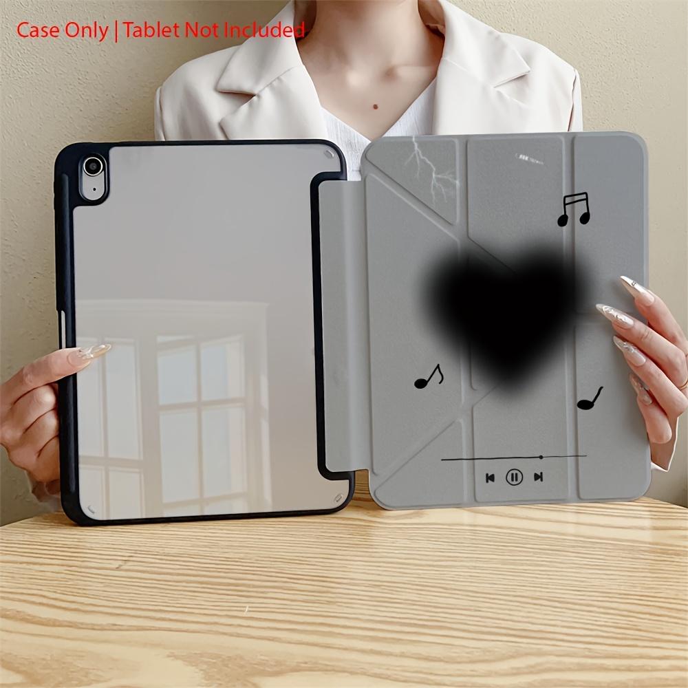 Rhythm pattern with adjustable stand and pen slot, foldable anti slip Y-fold TPU protective case, suitable for Samsung, iPad mini, iPad Air, iPad Pro/iPad 10th generation, 11th generation and other series of iPad protective cases