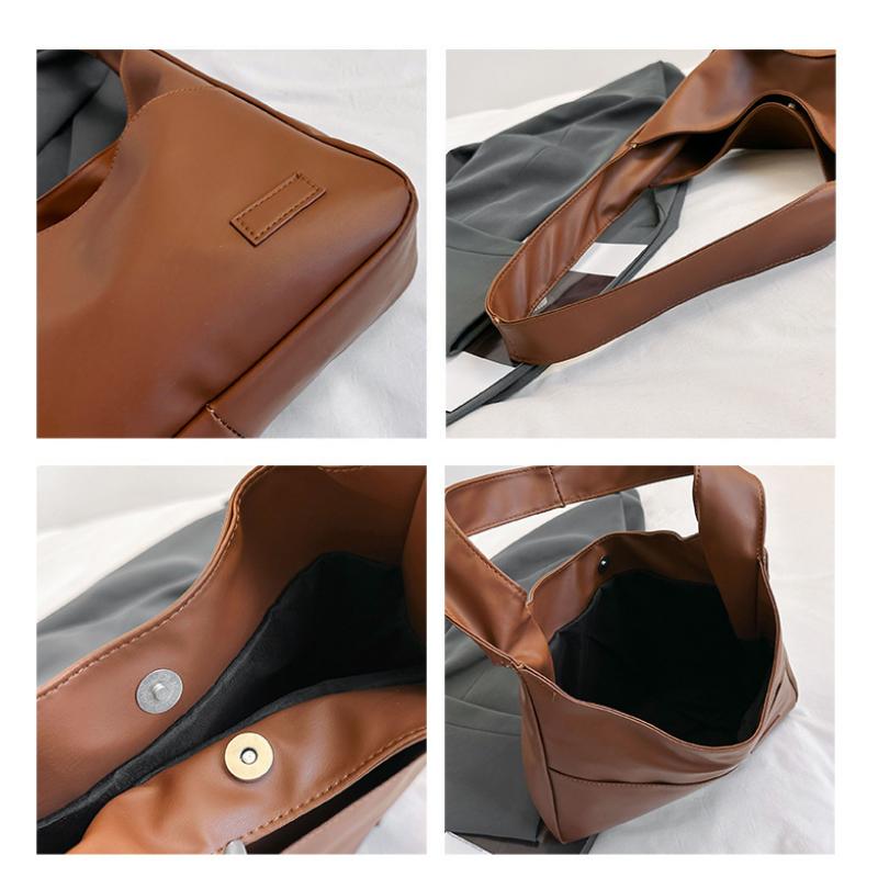 Large Capacity Retro Bag Women's Simple Tote College Student Class Shoulder Casual