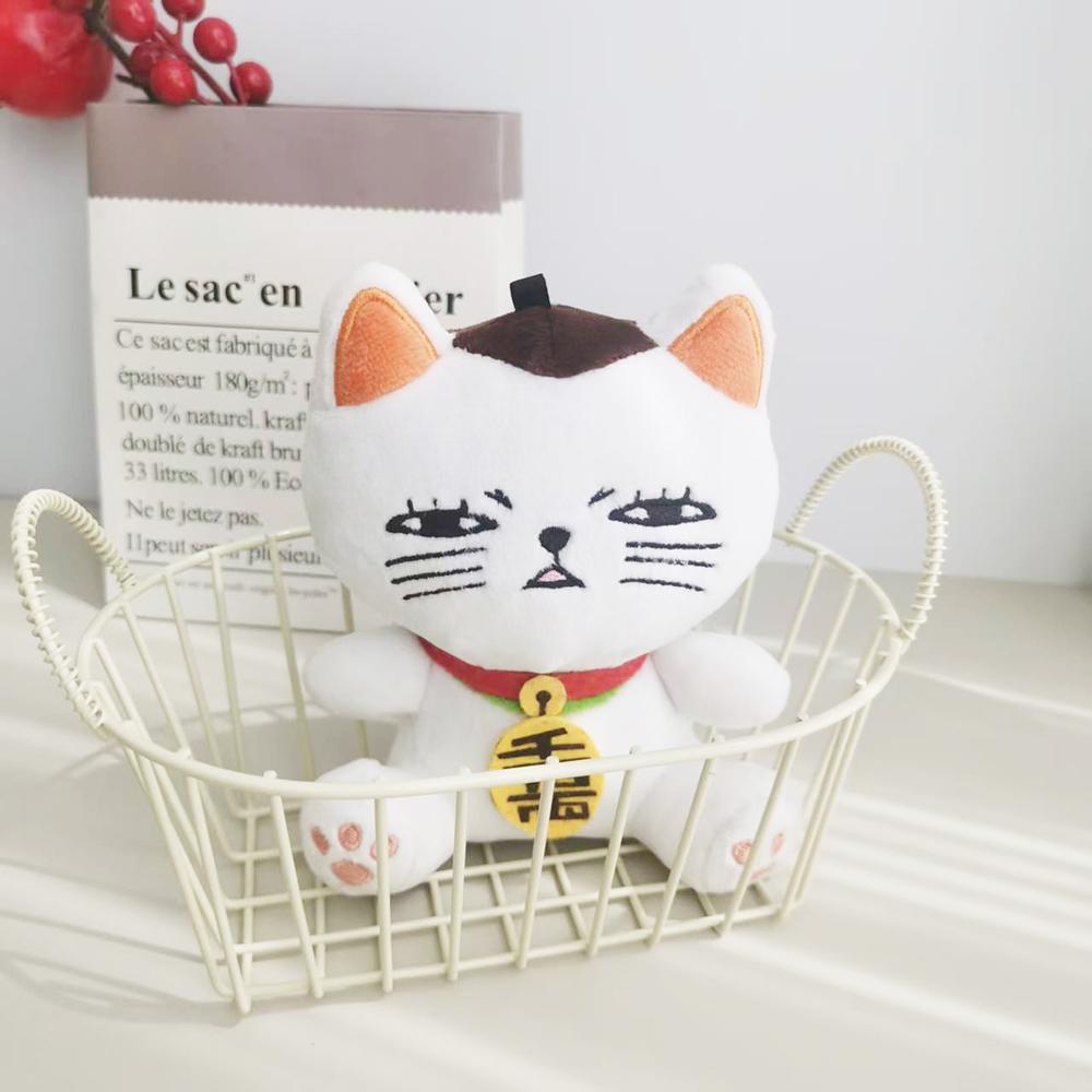 Cartoon Lucky Cat Dandadan Plushies Soft Dolls Funny Cute Dan da Dan Cat Plush Toy Kawaii Room Decor Girl Boy Birthday Gift