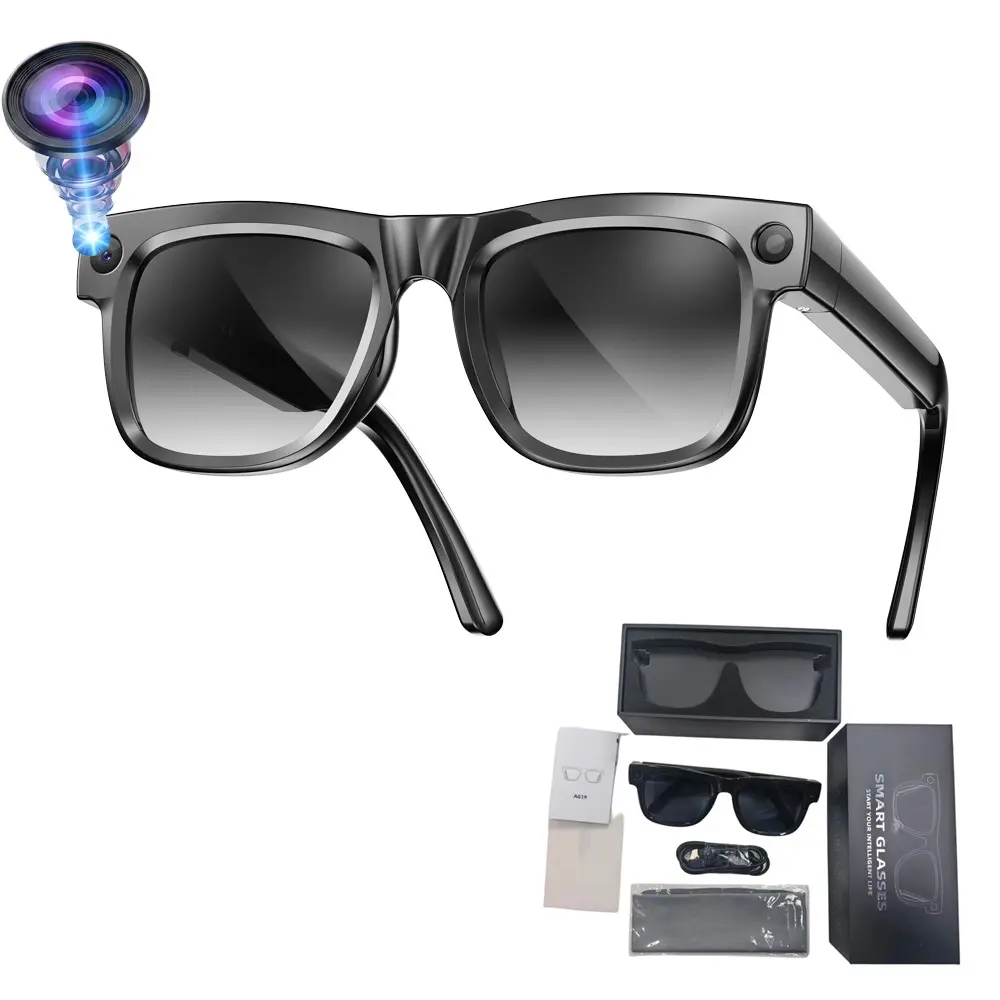 Bluetooth Video Smart Glasses with 8MP Camera,Hands Free Video  Recording ,4GB Memory Build-in (No TF Card Need), 290Mah Battery, Bluetooth Calling ,HiFi Audio, Music Playback.AI Real Time Translation Multifunctional Smart Glasses