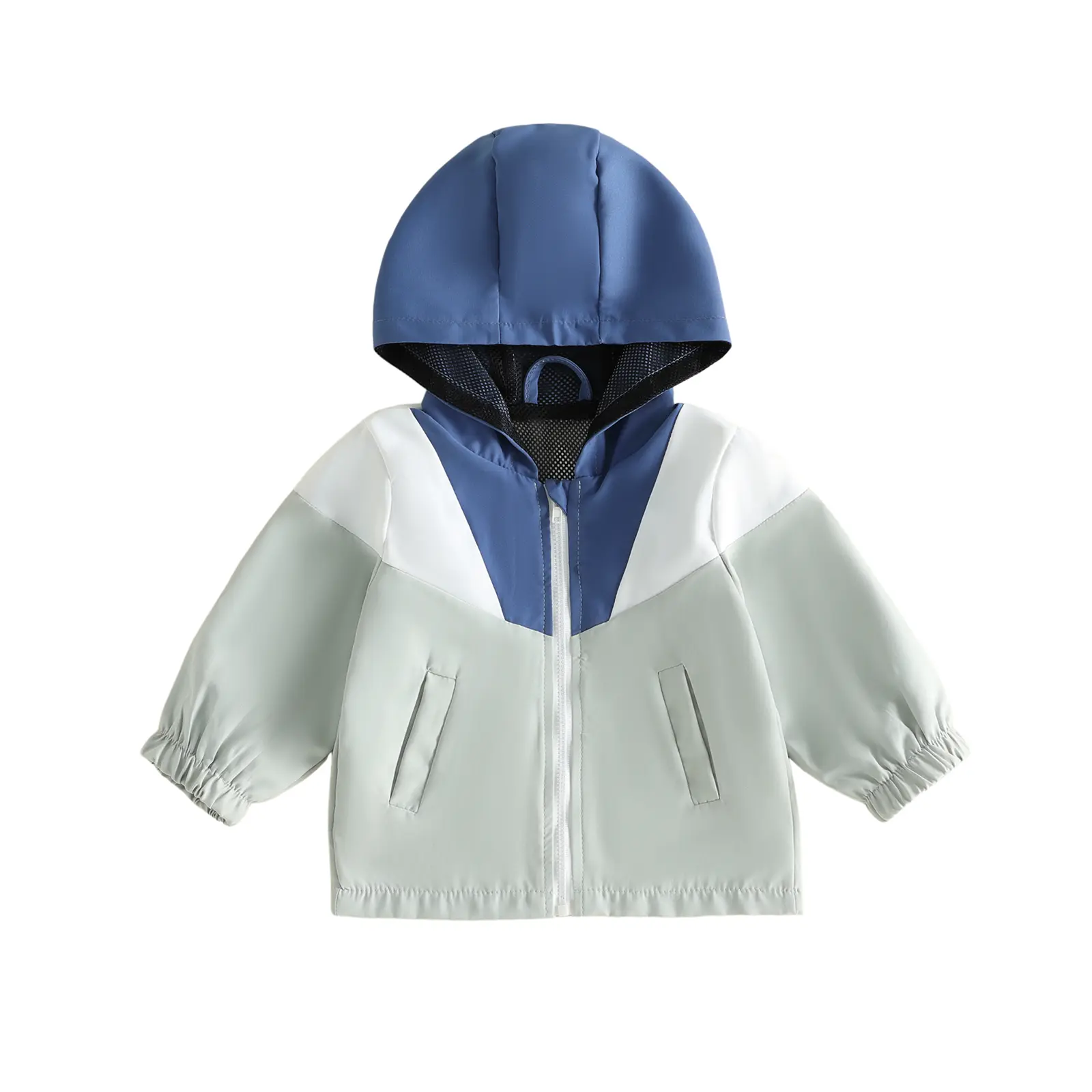 Toddler Baby Little Boy Jacket Cute Contrast Color Long Sleeve Hooded Zip Up Outerwear Fall Winter 6M-4T