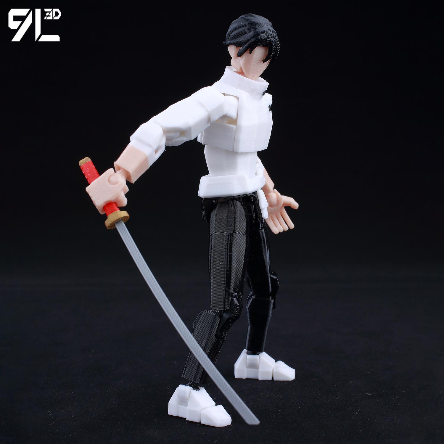 9L 3D Printed One Piece Roronoa Zoro Lucky Dummy 13 Movable Shapeshift Action Figures Mannequin Toys for Anime Lovers