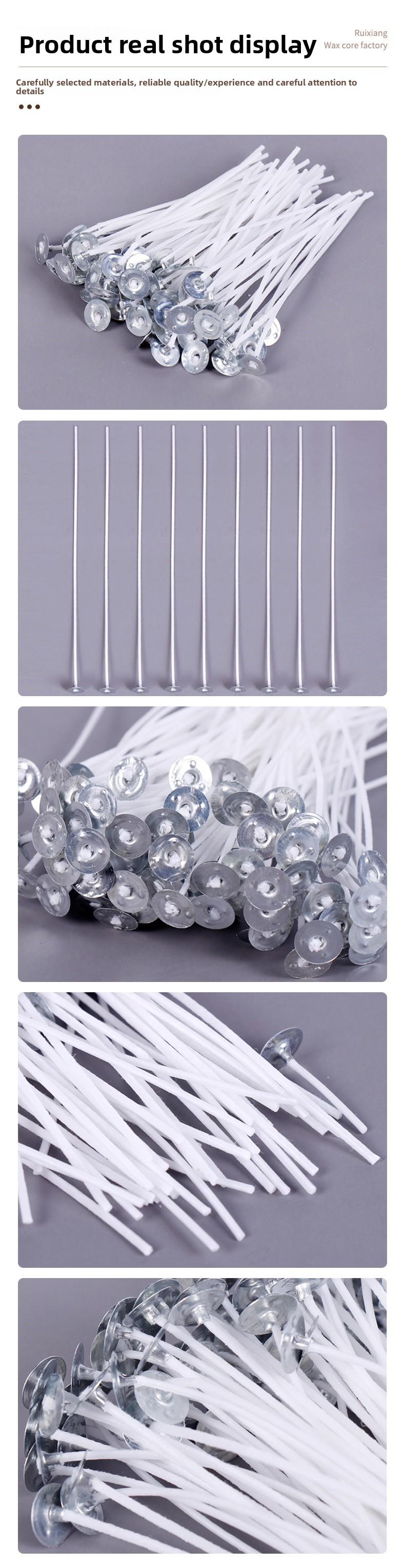 DIY Aromatherapy Candle Cotton Wicks 2.6-20cm 50-Pack Aromatherapy Candle Wicks Tightly Woven