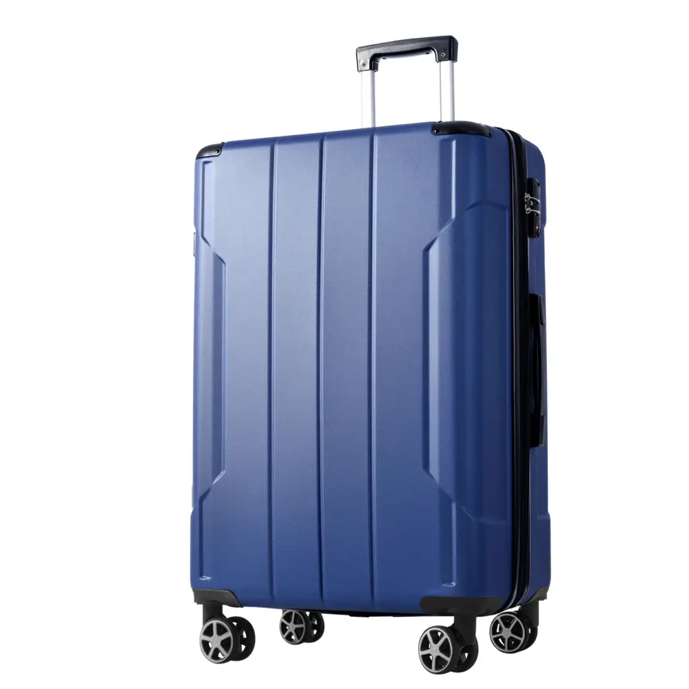 28-inch Expandable Hardshell Checked Bag - Lightweight, Durable ABS Checked Suitcase with 4 Wheels 360 Rotation, 18.5*11.6*29.5 Inches High-Capacity Luggage for Long Trips (Blue)