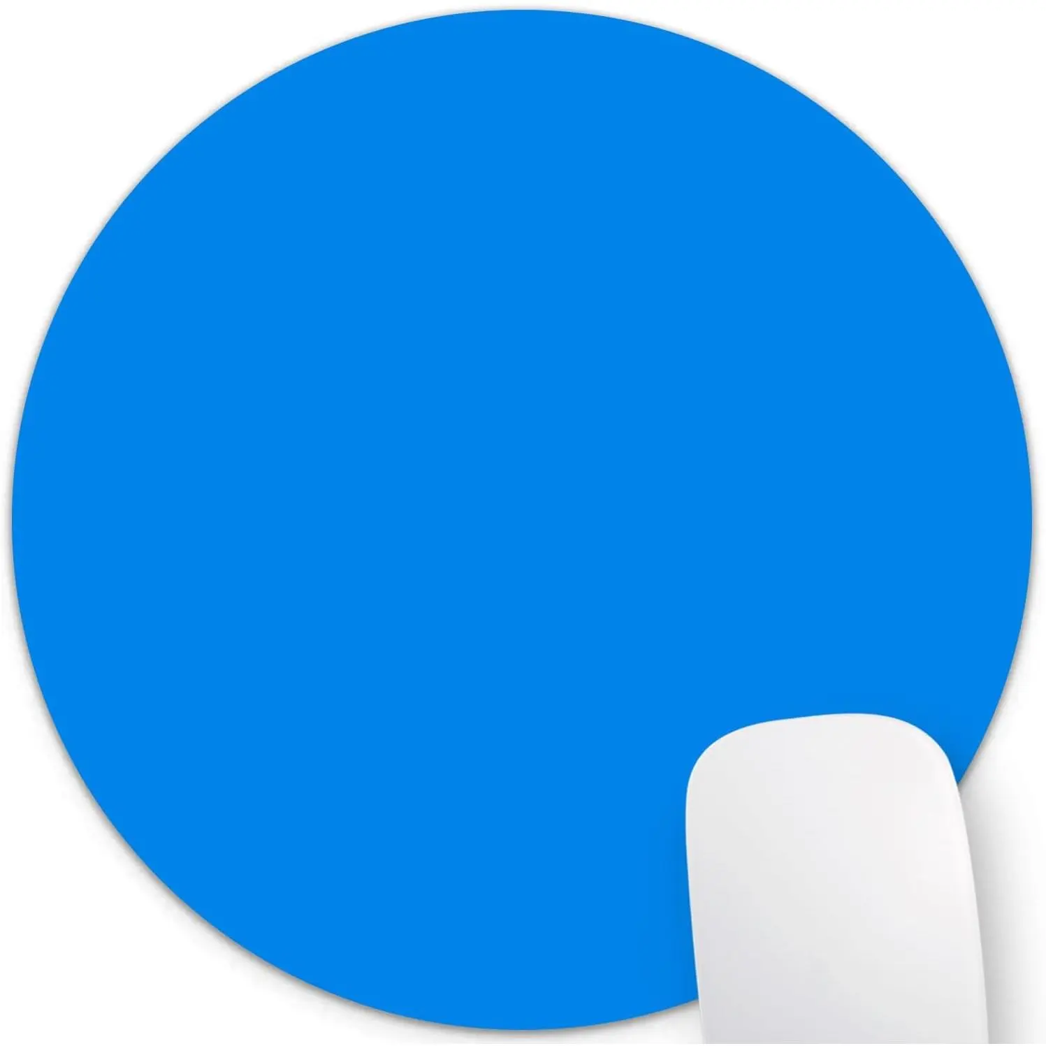 Blue Round  Pad Portable, Circular Blank Desk Mat for Laptop | 7.9" Diameter & 0.12" Thickness, 200 mm x 200 mm x 3 mm, Cute Smooth & Anti-Slip Office/Gaming Mousepad