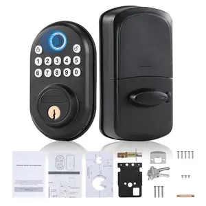 Biometric Fingerprint Door Lock With Keyless Entry And Password And Key Unlock, Secure Smart Home Door Lock For Residence Or Office, Easy Access With Back-Up Key, Anti-Pry Design And Tamper Alert
