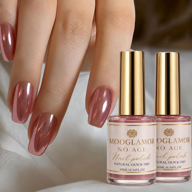 Rose Pink Glossy Nail Polish - Single-Color Care Supply for Daily Manicures, Home DIY Nail Art, Fingernails & Toenails Use with Thin Coats for Full Coverage