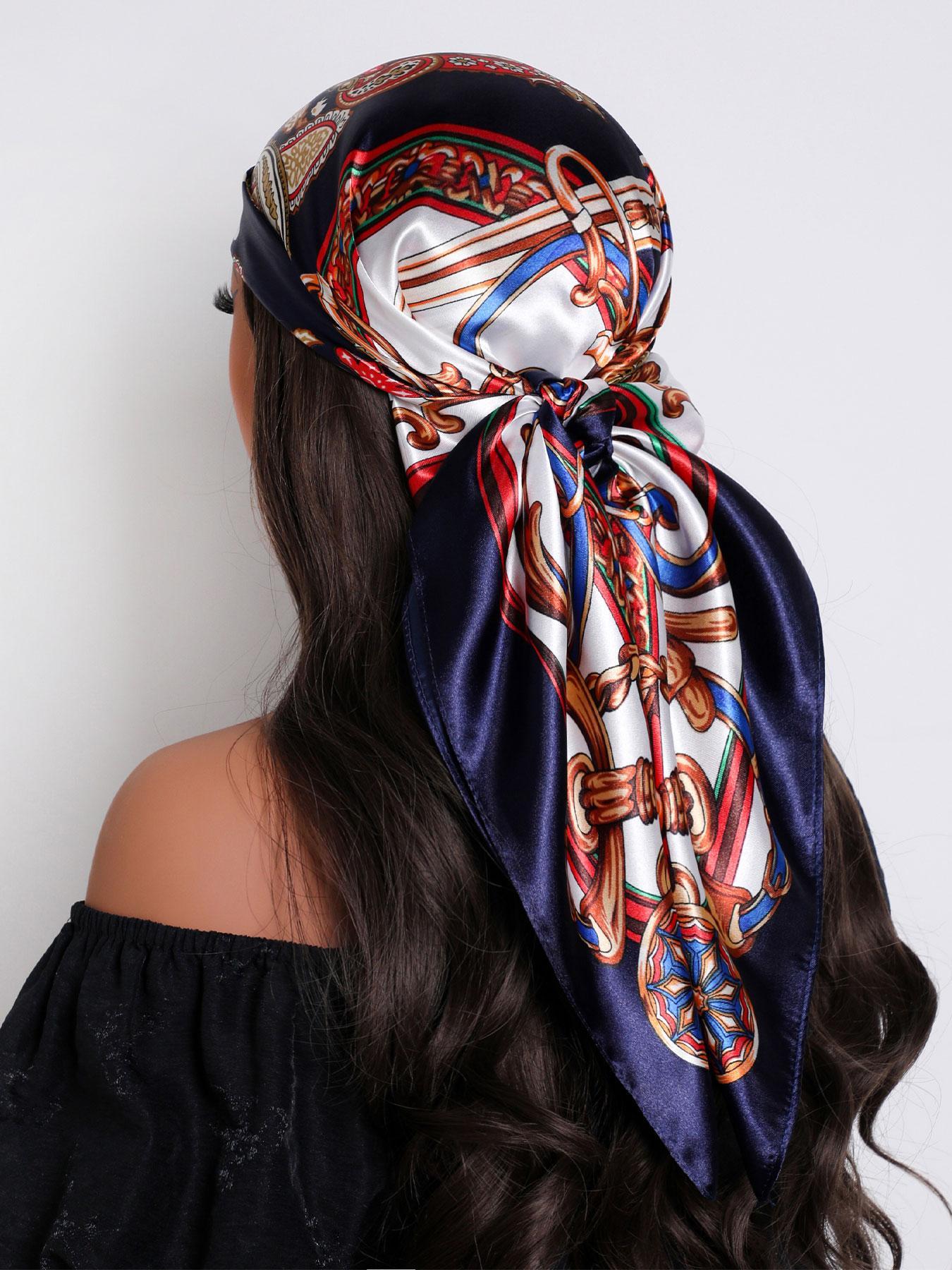 35" Women's Bohemian Style Scarf, Silk-Like Headband for Elegant Looks, Perfect Gift for Any Occasion, Casual Lightweight Woven Fabric