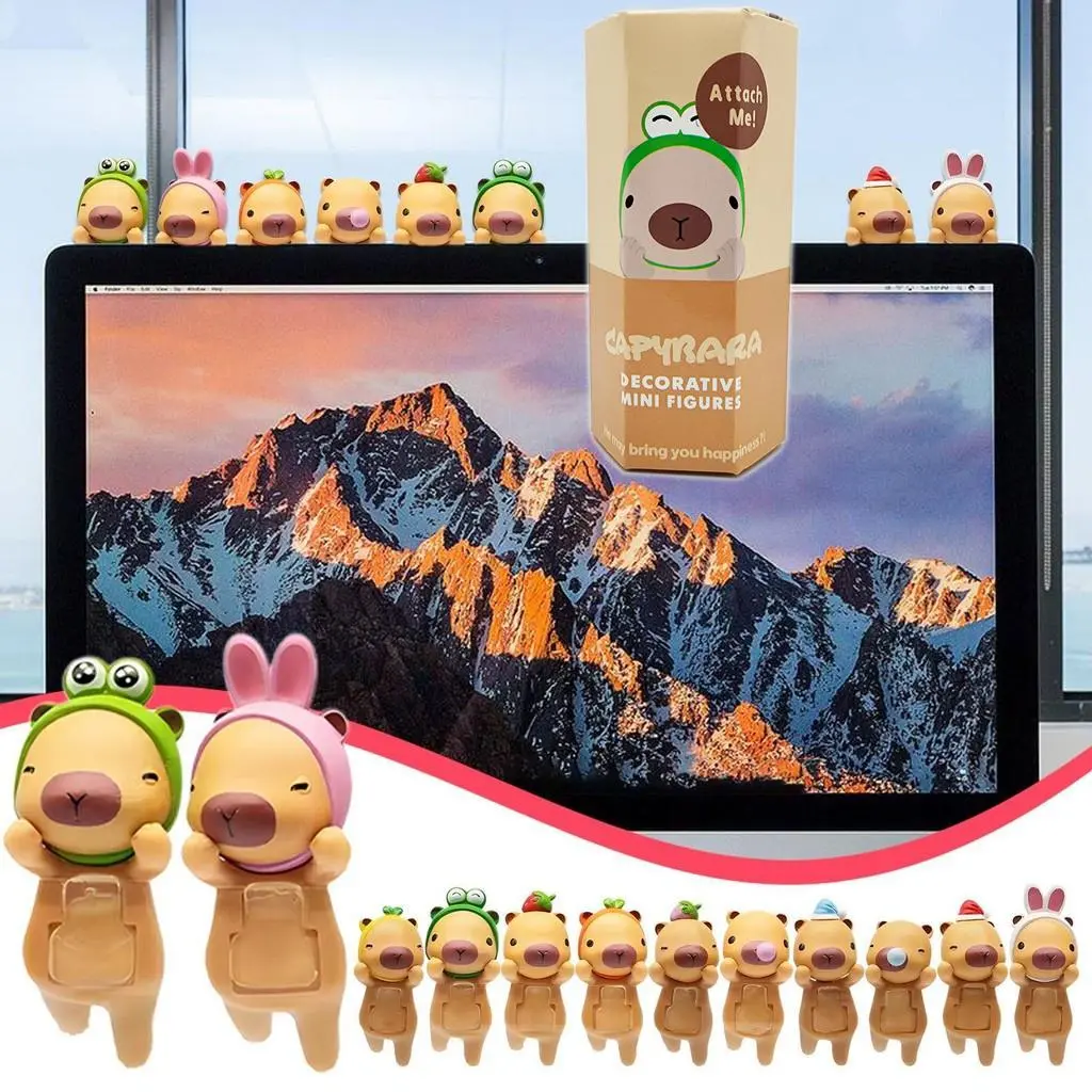 Mini Doll Hippers Capybara Pendant for Phone Adorable Trendy Doll Decoration Gift Blind Box Capybara Mystery Box Mini Figures