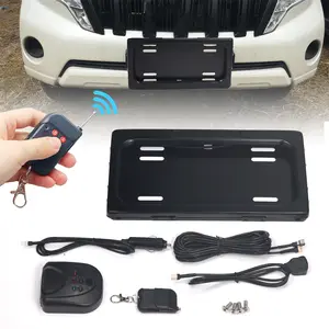 Rust-Proof Electric Vehicle License Plate Frame with Cover – Quick-Release Kit, Universal EV Fit, Tool-Free ABS Polymer Bracket, Anti-Theft Screws Included, Durable Weather-Resistant Design, Easy Installation, Perfect for All Electric Vehicles