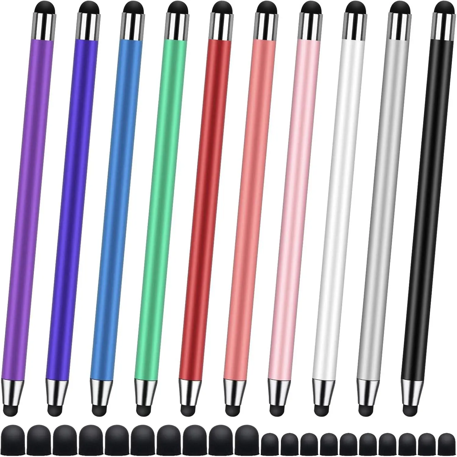 10Pack Stylus Pen,Stylus Pens for Touchscreen, 2-in-1High Precision and Sensitivity Stylus Pen for iPad,,Smartphones,Android and Tablets,   Screen Devices(10Stylus Pen+20 Tips)