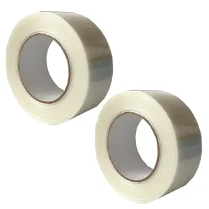 Mono Fiberglass Transparent Reinforced Packing,Strapping Tape Packaging Tape Heavy Duty  Tape 2" x55yards, 6mil (2 Pack)