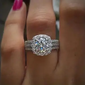 ZAKOL Trendy Women Rings with Brilliant Cubic Zirconia Luxury Engagement Rings Fashion Wedding Party Jewelry Drop Shipping