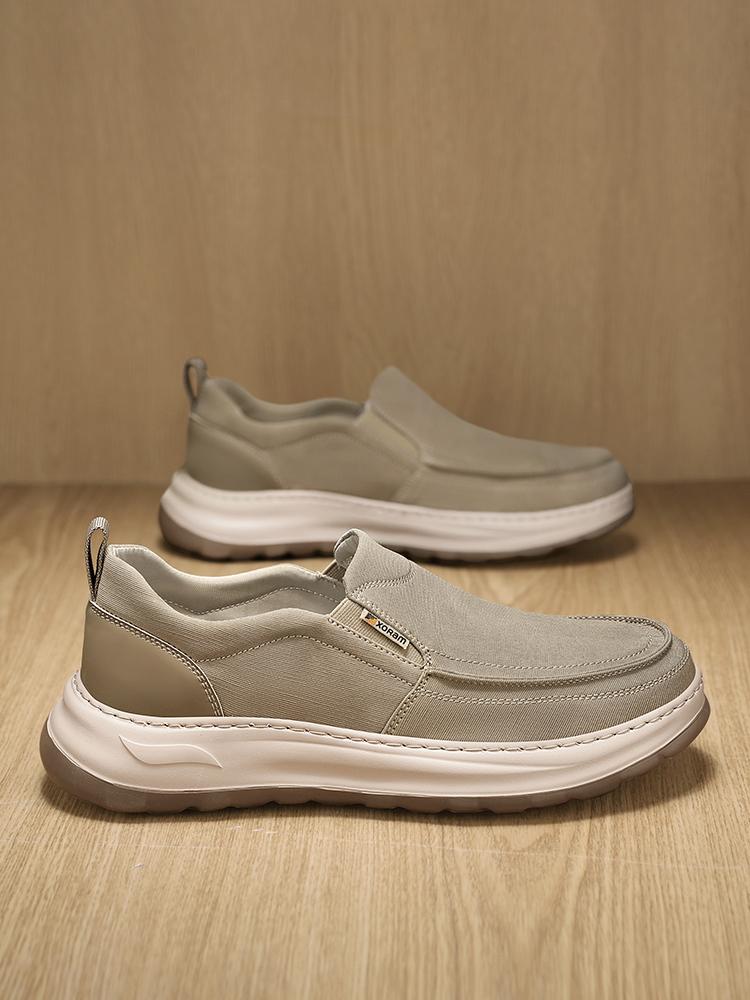 Men's Breathable Canvas Slip-Ons – Ultra Light, No Smell, Soft Sole Summer Shoes  5822