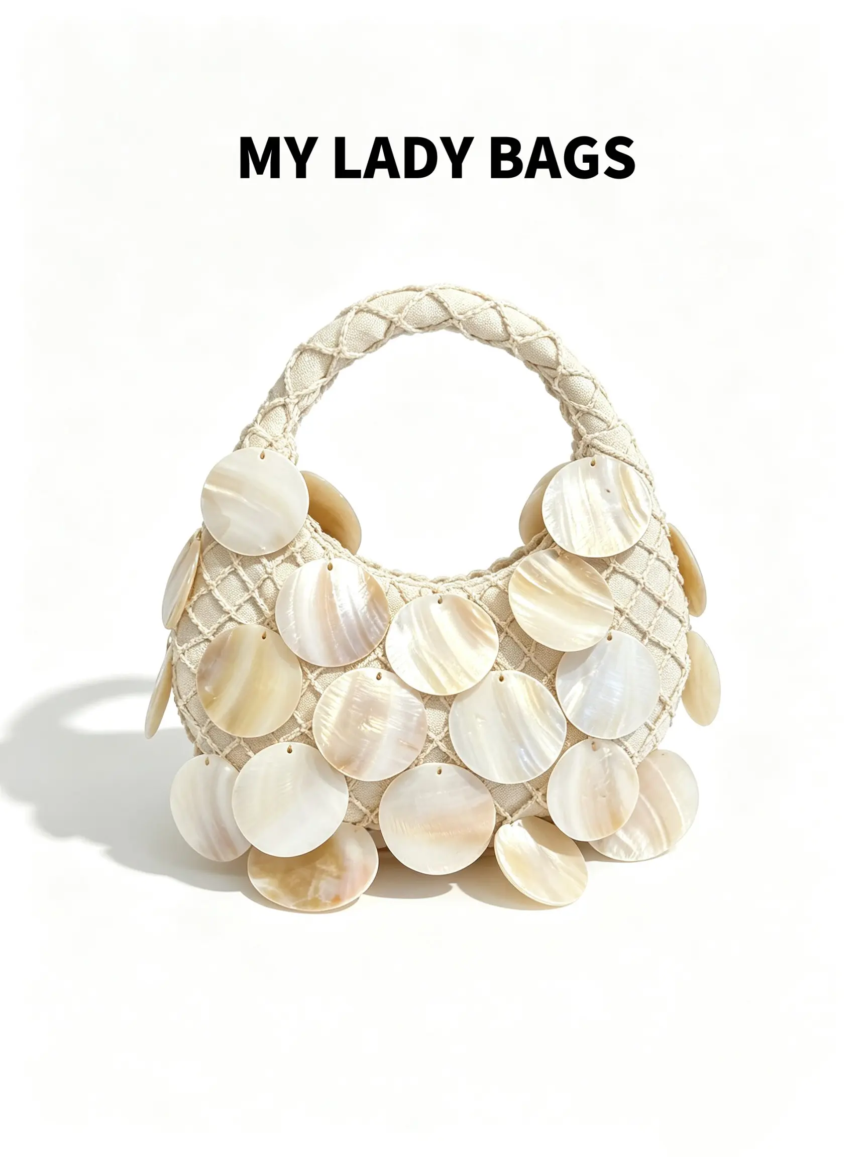 Elegant Handmade Shell Bag, Cloud Design Evening Clutch, Beach Vacation Purse, Fashionable Versatile Shoulder Bag, Stylish Evening Bag