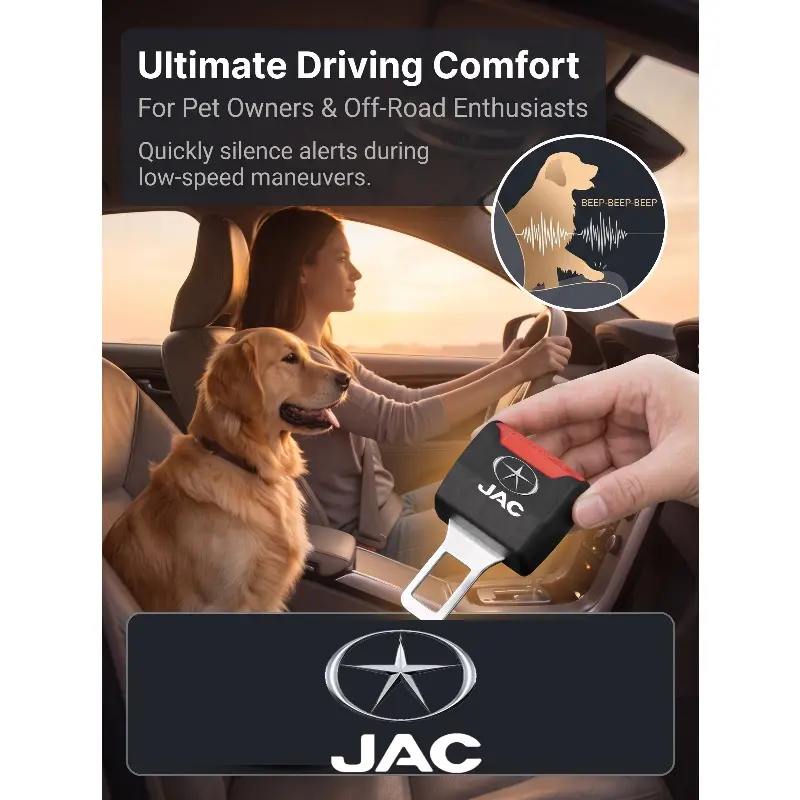 Premium Automotive Interior Accessory Safety Extension Buckle for Geely Okavango Emgrand Azkarra Tugella Coolray Preface Monjaro for JAC J7 S3 S4 S5 X4 X7 JS4 JS6 JS8 T6 T8 T9 Hunter Car Accessory