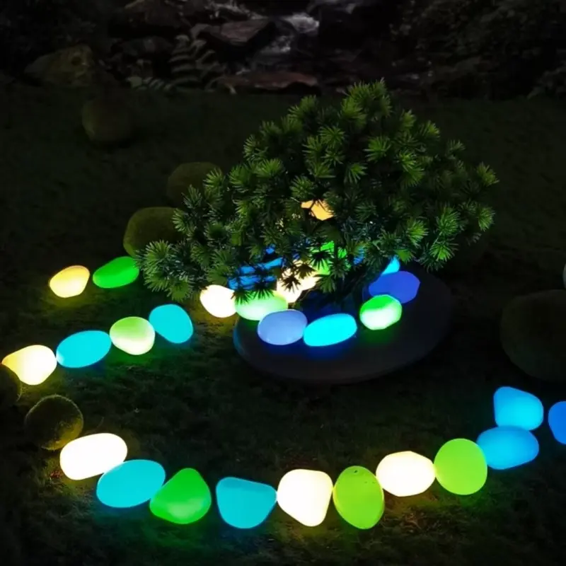 25pcs Pebbles for Outdoor Decoration, 1.77 Inch Diameter, Ideal for Gardens, Lawns, Aquariums, Wedding Decorations, DIY Projects