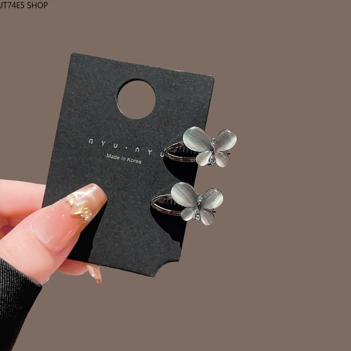 Women's Premium Butterfly Eye Mini Clip Unisex Duckbill Clips, Delicate Headgear for Forehead & Side Broken Hair, Fashion Hair Accessories, Casual Wear, Hair Care