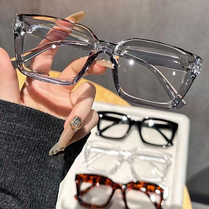 4Pcs Classic Square Frame Non Prescription Glasses Daily Wear Office Study Clear Lens Lightweight Comfortable Unisex Eyewear Durable Frame All Day Use