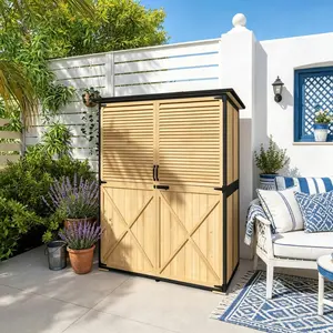 AobtkelModern Outdoor Shed,Garden Shed,Wooden Storage Shed On-Site