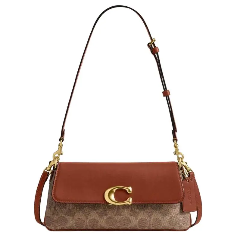 Coach Jet 25 Leather Handbag for Women – Vintage Style Crossbody Shoulder Bag in Brown