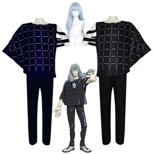 Mahito Cosplay Anime jjk Costumes Wig Top Pants Suit Halloween Costume For Men Carnival Party Mahito Set For Comic Con