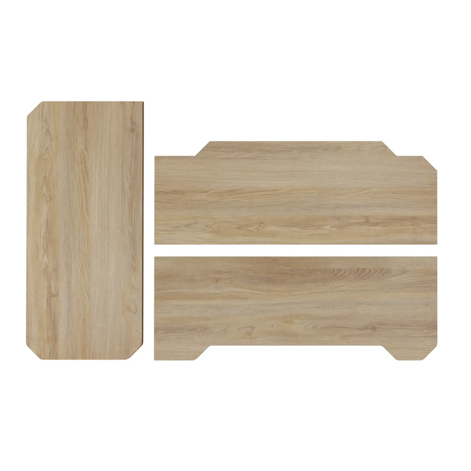 ARCH L-Shaped 59 Inch Oak White Desk Top Only Electric Height Adjustable Ergonomic Workspace Particle Board E0 Grade Home Office Computer Table, Oak/White Color Options, Particle Board Material, Product Dimensions: 39.40 W x 59.00 D x Not