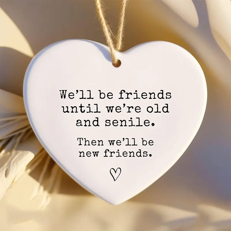 1pc Ceramic Product, Best Friend Gifts, Gift for Best Friend, BFF Birthday Gift, Christmas Gift for Besties, Funny Gift, Christmas Ornament, Friendship, Holiday Decor