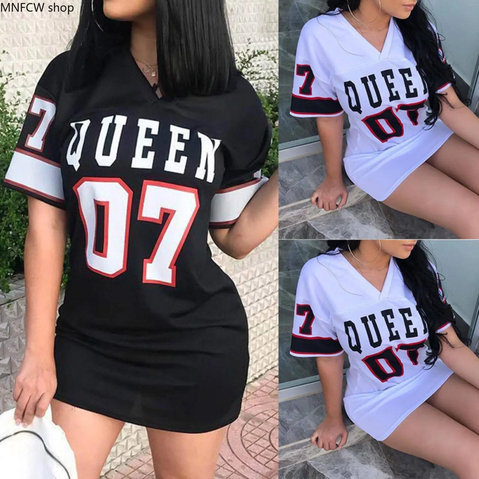 2026 Viral Queen 07 Print Jersey Mini Dress Women, Casual Tunic Short Dress, Chic Versatile Summer Streetwear Fashion Outfit(The size is a bit small. Please purchase the size one size larger.)