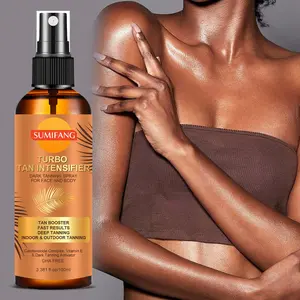 SUMIFANG Coconut & Sandalwood Tanning Spray, Tanning Mist (100ml), Coconut, Sandalwood Scent, Accelerates Tanning While Nourishing, Formulated with Collagen Peptides & Niacinamide, Suitable for Face & Body, Achieve a Natural Bronze Glow