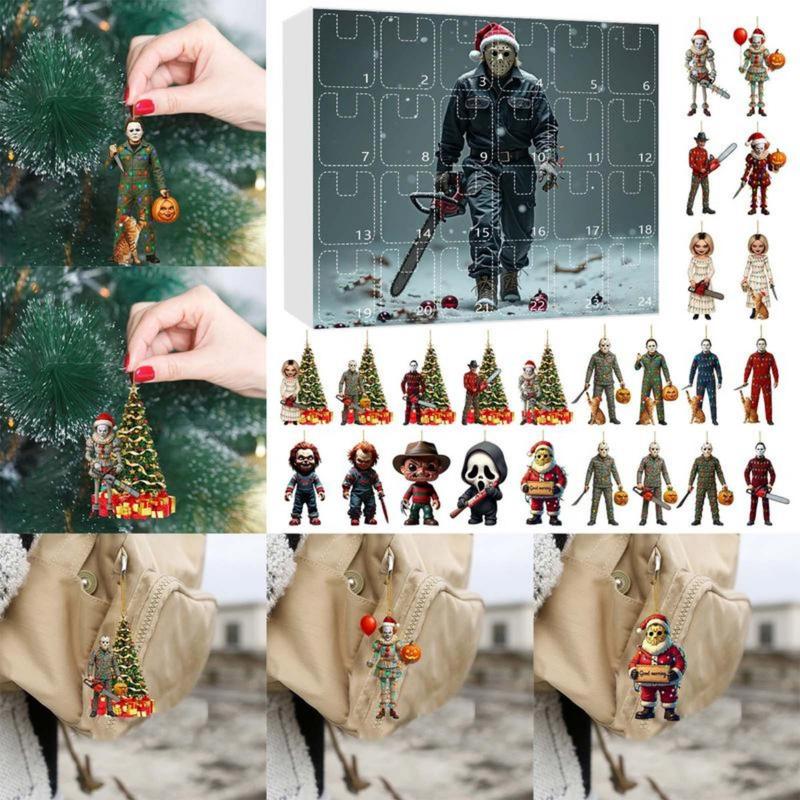 24-Day Horror Character Countdown Advent Calendar Blind Box, Halloween ...