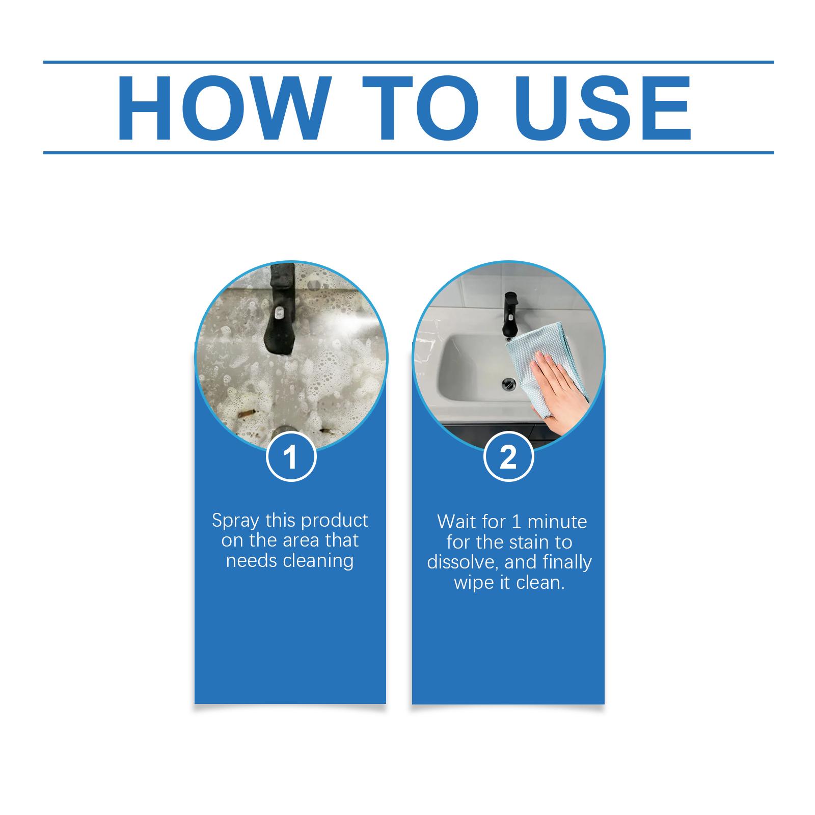 Jakehoe Bathroom Cleaner, Removes Water Stains Lime Cleaning Surfaces Bathroom Cleaner