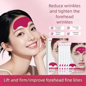 Collagen & Bifida Ferment Lysate Sleeping Forehead Patch Rose Red, Anti Wrinkle Firm Skin Improve Dullness Lock Moisture, Comfortable Adhesive Patch for Long Night Care，Convenient Skin Care for Home Travel Office Night Use
