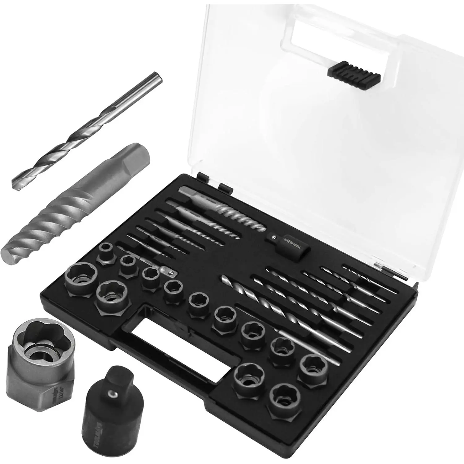 28- Special Socket Wrench Insert 3/8 Inch Cr-Mo Nut Nut Remover Left Extractor Set Screw Extractor