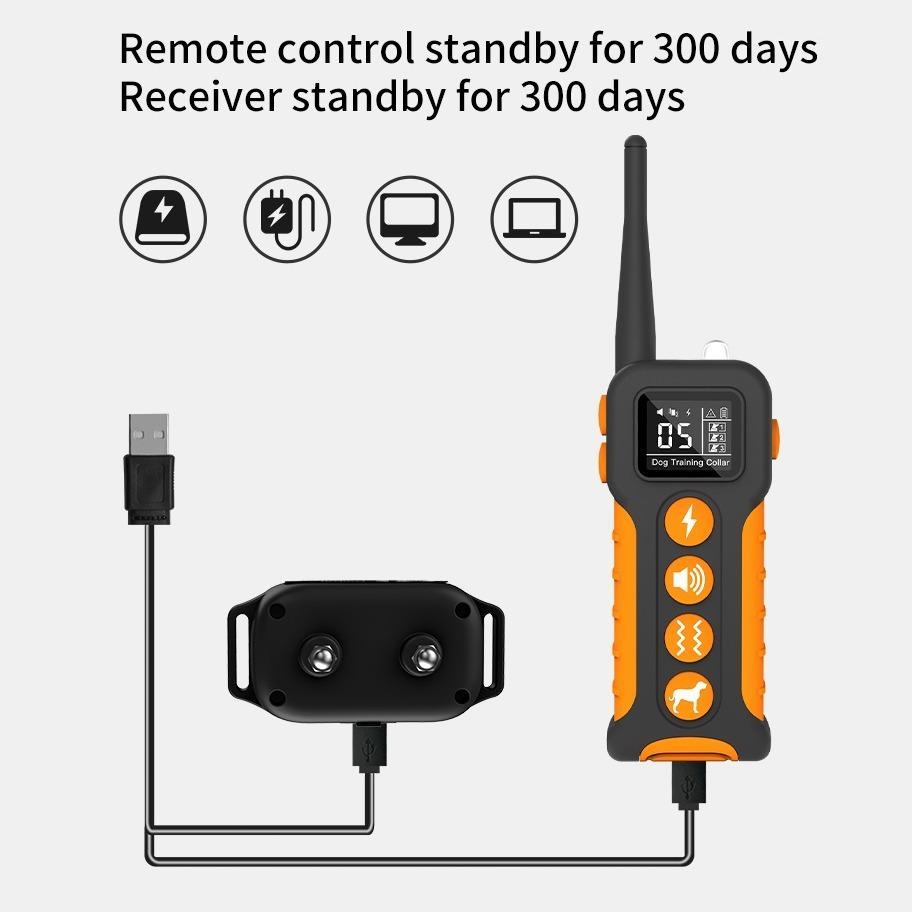 Dog Shock Collar with Remote and LED, 1 Box Waterproof Electric Collar with Beep, Vibration & Safe Shock, Training Collars for Small Medium Large Dogs