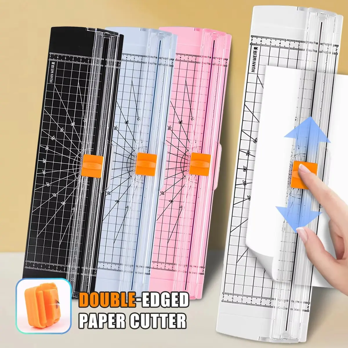 A4 Precision Paper Cutter, Office Use Bidirectional Safety Protector, Ideal for Coupons Photos Cards Scrapbooks, Single Piece