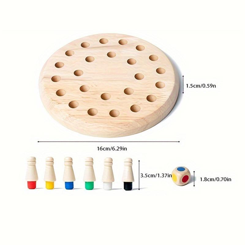 Wooden Memory Chess Game, 1 Set Portable Family Strategy Board Game, Tabletop Games, International Educational Chess Puzzle Game for Kids & Adults, Family Fun Game, Family Board Games, Outdoor Leisure Equipment
